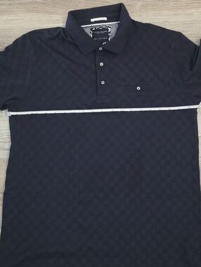 Denim & Flower Men's Black Check-Pattern Polo